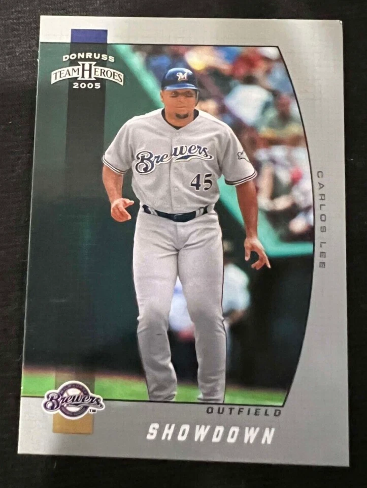 CARLOS LEE Brewers 2005 Donruss Team Heroes Showdown Silver #77 MLB #49/50 - Image 1 of 1