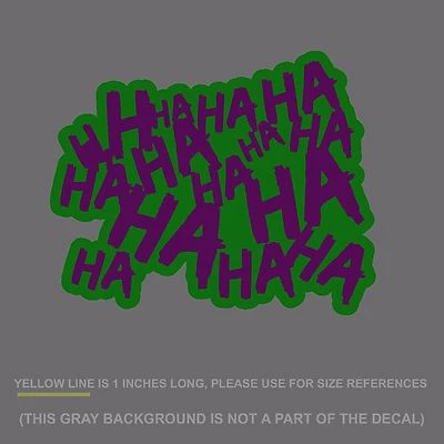 Calcomanía adhesiva Jaja Joker Serious Evil ventana coche verde púrpura 8" (HAHAHAsqFCP&G8") Foto 1 de 2
