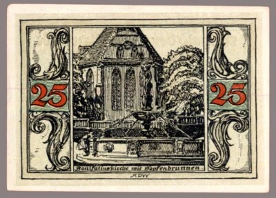 #33776 ARNSTADT Germany 1921. Banknote notgeld 25 Pfennig. - Image 1 of 2