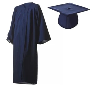 Oak Hall Green Weaver Navy blue Graduation Gown & Cap - 6’0 to 6’2 - Brand New - Picture 1 of 9