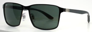RAY BAN Liteforce RB3721 9144/71 Black Silver Mens Sunglasses 59-17-145 B:44 - Picture 1 of 16