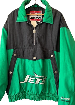 Vintage NY Jets Half Zip Jacket Men's XL - Imagem 1 de 4