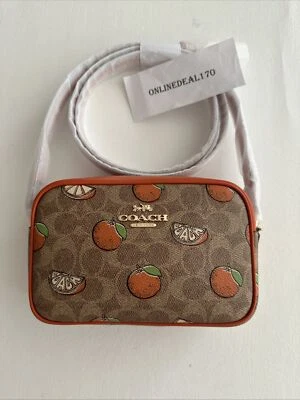 Coach Mini Jamie Camera Bag In Signature Canvas With Orange Print CBA81 Purse - Image 1 of 4