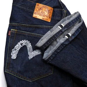 EVISU Jeans Japon Special Dragon Tiger Mens 38 (Tag 40) Button Fly Cotton Denim - Picture 1 of 17
