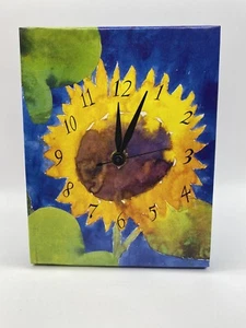 Reloj con estante de pie sin bordes sin marco Sun Flower bonito para regalo o decoración - Imagen 1 de 8