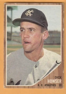 Dick Howser Kansas City A's 1962 Topps #13 Florida State Seminoles - Imagen 1 de 2