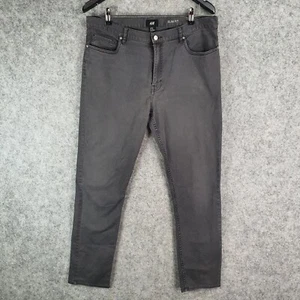 H&M Jeans Mens 34 Grey Skinny Slim Fit Zip Fly Denim Pockets 10390 - Picture 1 of 14