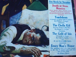FIVE-NOVELS MONTHLY / NOV 1933 DELL PUBS ADVENTURE PULP /DEATH AT STONE MOUNTAIN - Picture 1 of 13