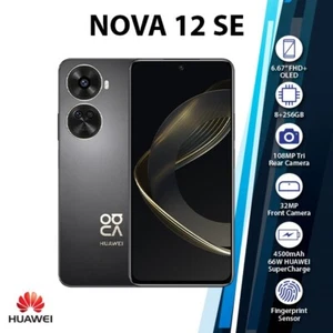 Huawei Nova 12 SE Android Cell Phone (Black/8GB+256GB/Dual SIM/Unlocked) - Picture 1 of 6