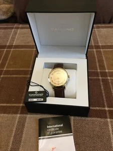 swiss made candino watch (sapphire date adjust 5m water resistant new )fully wor - Picture 1 of 8