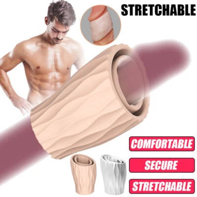 Foreskin Penis Cock Ring Sleeve Enhancer Prolong Delay Sex Toy for Men-Couple - Image 1 of 4
