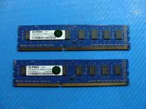 HP P6777c-b ELPIDA 4GB (2x2GB) 2Rx8 PC3-10600U Memory RAM EBJ21UE8BDF0-DJ-F - Picture 1 of 2