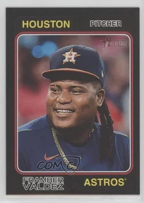 2023 Topps Heritage Black Border /50 Framber Valdez #101 - Image 1 of 2