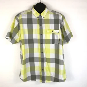 Columbia kariertes Button Down Hemd Herren XL Kurzarm 100% Baumwolle Outdoor gewebt - Bild 1 von 10