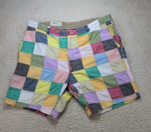 Orvis Men’s Patchwork Shorts Size 40 Multicolor Cotton Casual Preppy Cotton - Picture 1 of 6