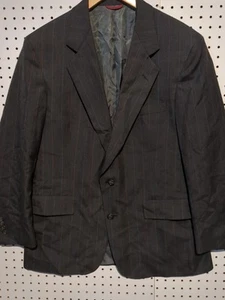 Hart Schaffner Marx Suit Jacket Blazer 44R Silverwoods Pinstripe READ DESC - Picture 1 of 8