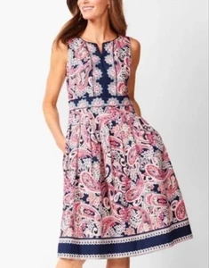 Vestido para mujer Talbots rosa cachemir sin mangas talla 6 calce y acampanado Mb - Imagen 1 de 8