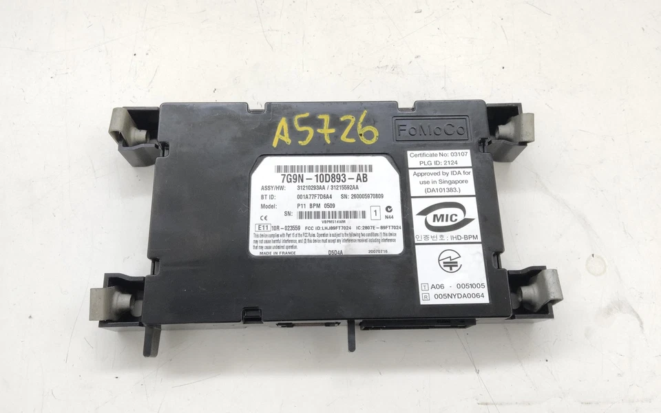 CENTRALINA BLUETOOTH TELEFONO PER LAND ROVER Freelander 2° Serie 7G9N10D893AB  - Immagine 1 di 4