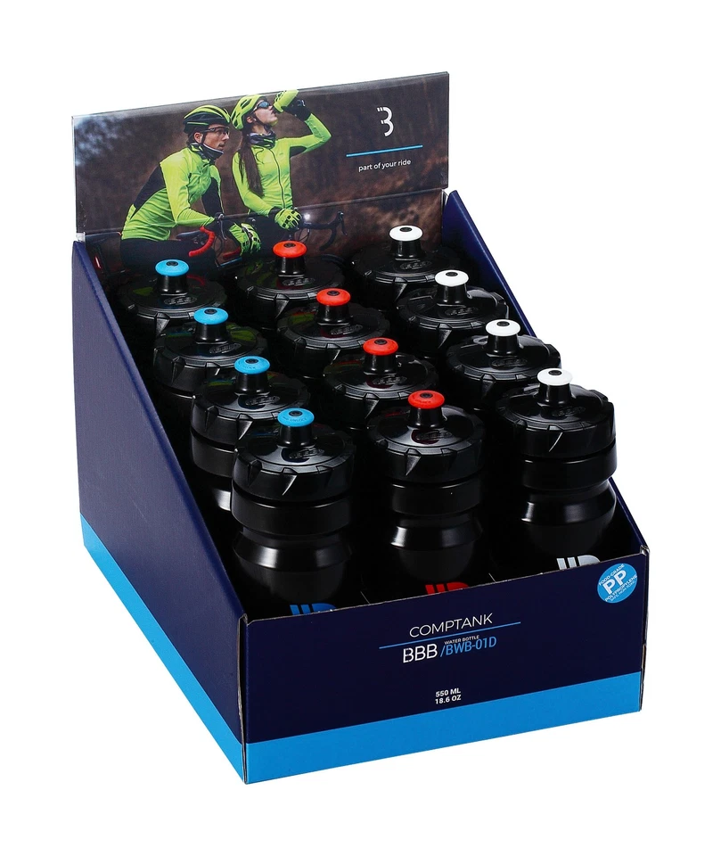 BBB BWB-01D - CompTank Bottle (Display Box Ã—12, Blu, Red, Blk) - Imagen 1 de 1