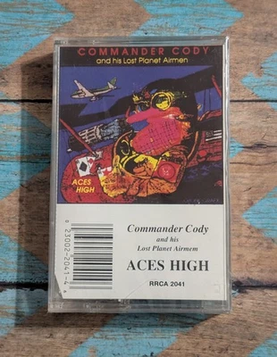 Commander Cody & His Lost Planet Airmen - Aces High (1990 Cassette) HTF - Sealed Foto 1 de 4
