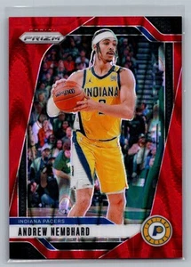 2024-25 Panini Prizm Prizms Red Seismic Andrew Nembhard #6 Indiana Pacers #/299 - Picture 1 of 2