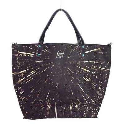 Auth GABS - Black Cream Multi PVC Leather Tote Bag - Image 1 of 4