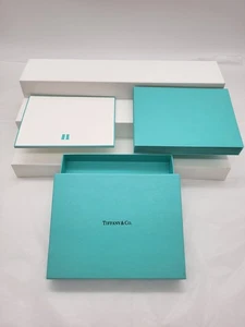 Tiffany & Co 10 Blank Note Cards Thank You Embossed Blue Gift Box Ribbon 4.5 x 6 - Picture 1 of 5