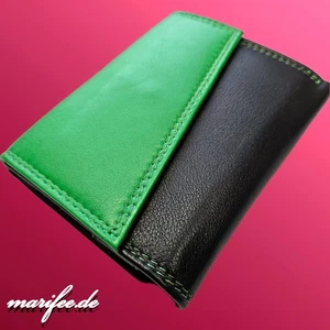 Echtleder-Geldbörse/ Portemonnaie, Grün-Schwarz, RFID Protection Art.-Nr. 13284 - Bild 1 von 4