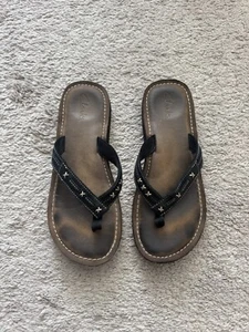 Sandali donna Clarks marroni con perizoma taglia 7,5 - Foto 1 di 3