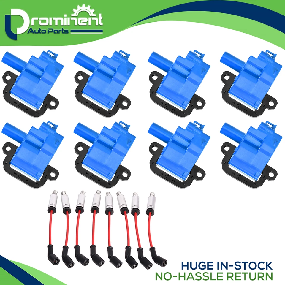 8 pcs Professional Ignition Coil & Energy Wireset for 2004 Pontiac GTO 5.7L V8 - Image 1 of 1
