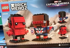 Lego 40668 Captain America & Red Hulk (brick heads) In Hand Ready To Ship. - Picture 1 of 4