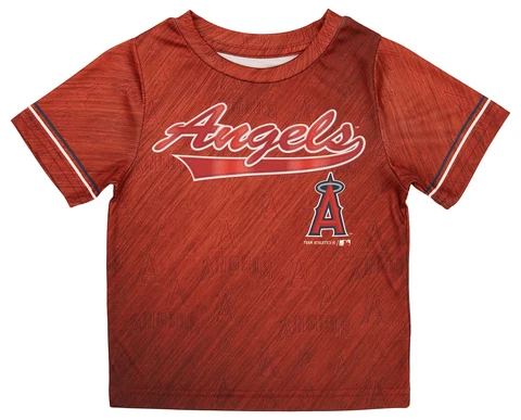 Outerstuff Los Angeles Angels MLB Toddler Subliminal Graphic Shorts Set, Red Cover