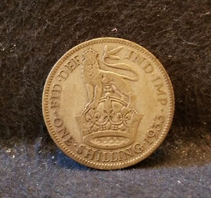 1933 Great Britain silver shilling, George V, KM-833 (GB9) - Picture 1 of 6