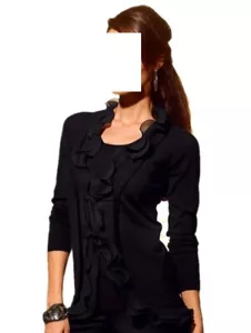 AMY VERMONT 2 IN 1 SWEATER BLACK SIZE 48 0114460194 - Picture 1 of 2