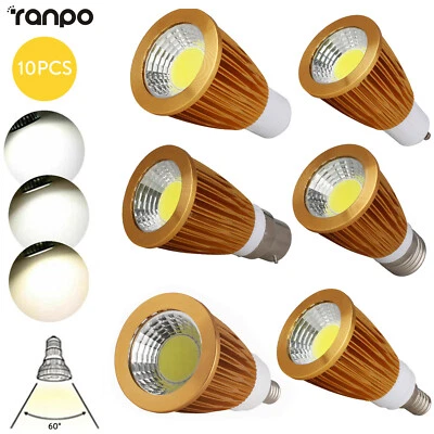 10X Dimmable 9W 12W 15W LED Spotlight Bulbs GU10 MR16 GU5.3 E27 E14 Bright Lamp - Image 1 of 4