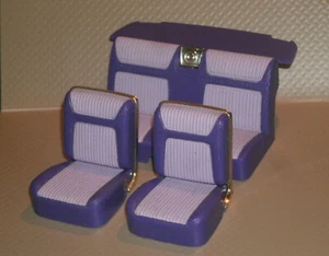 1/18 Scale 1964 Chevy Impala Lowrider Purple Front & Rear Seats (3) Ertl Parts - Picture 1 of 7