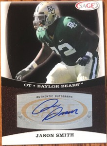 2009 SAGE Autographs Red Jason Smith #A49 Baylor Bears