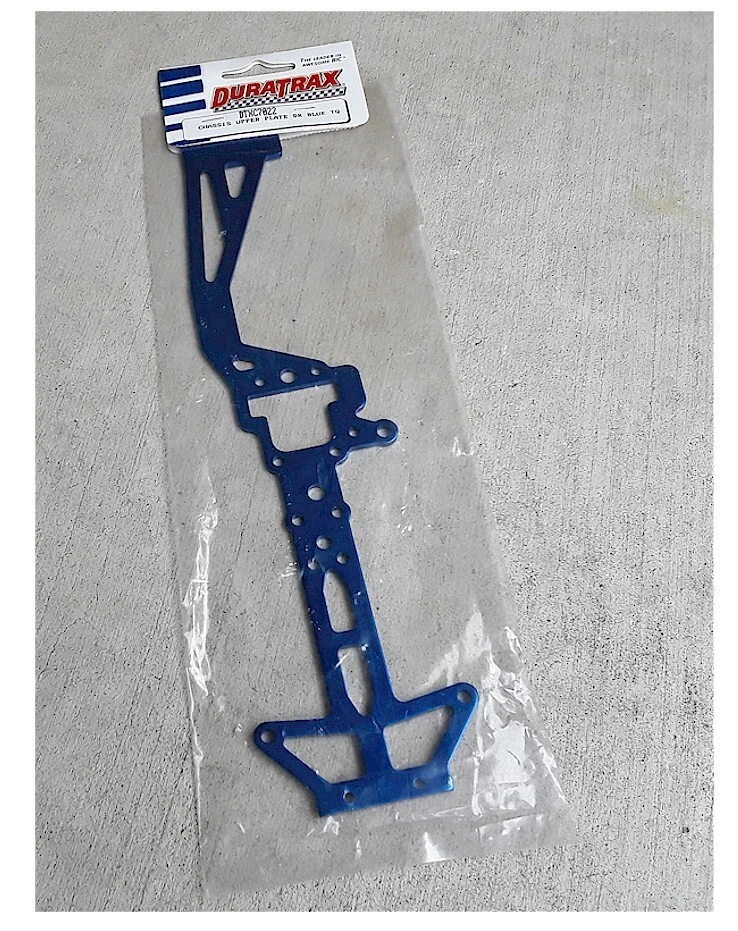 Vintage RC Car Duratrax DTXC7022 Blue Aluminum Upper Chassis Axis Thunder Quake - Image 1 of 1