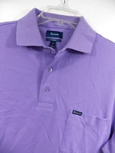 FACONNABLE FRANCE MENS SMALL POLO SHIRT SUMMER PURPLE LAVENDER PIQUE COTTON LUXE - Picture 1 of 5
