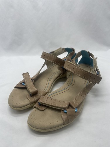 Sandali da passeggio ECCO donna Hill Move TAGLIA 9 (40) marrone sabbia con fibbia sul retro