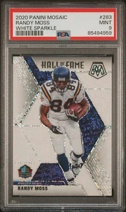 2020 Panini Mosaic Randy Moss #283 White Sparkle SSP PSA 9 Hall of Fame Pop 2 - Picture 1 of 3