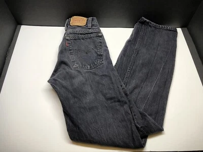 Vintage Levi’s Button Fly 701 Student Jeans Black  W26 L32 Made In USA Womens - Image 1 of 4