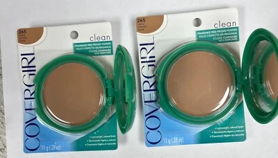 2 compacts Covergirl Clean Fragrance Free Pressed Powder TAWNY # 265 - Image 1 of 2