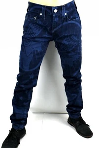 True Religion $139 Men's Geno Relaxed Slim Lasered Pint Denim Jeans - 103879 - Picture 1 of 7