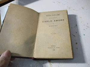 POESIE SICILIANE di CARLO AMORE da MODICA - AVOLIO MODICA 1888 - 2 volumi in 1 - Imagen 1 de 8