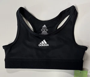 NEW - adidas Girls' Aeroready Techfit Sports Bra, Black, Girl's size XS (6/6X) - Picture 1 of 4