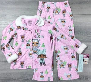 L.O.L. Surprise! Girls 2-Piece Small 6-6X Pajamas Cute Christmas Shirt Pant PJs - Picture 1 of 5