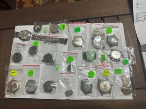 Large job lot of watch heads and movements #1 IWC CITIZEN BULER ROAMER ETC - Picture 1 of 9