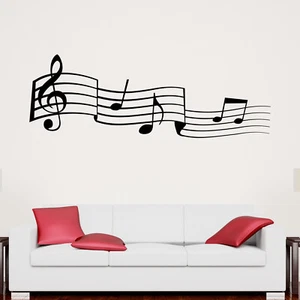 Musiknotizen Wandaufkleber Aufkleber Transfer Musik Design Zuhause matt Vinyl UK - Bild 1 von 37