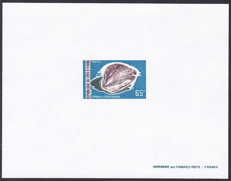 Cote d'Ivoire Sc314 Marine Life, Sea Snail, Cypraea stercoraria, Deluxe Proof - Image 1 of 1